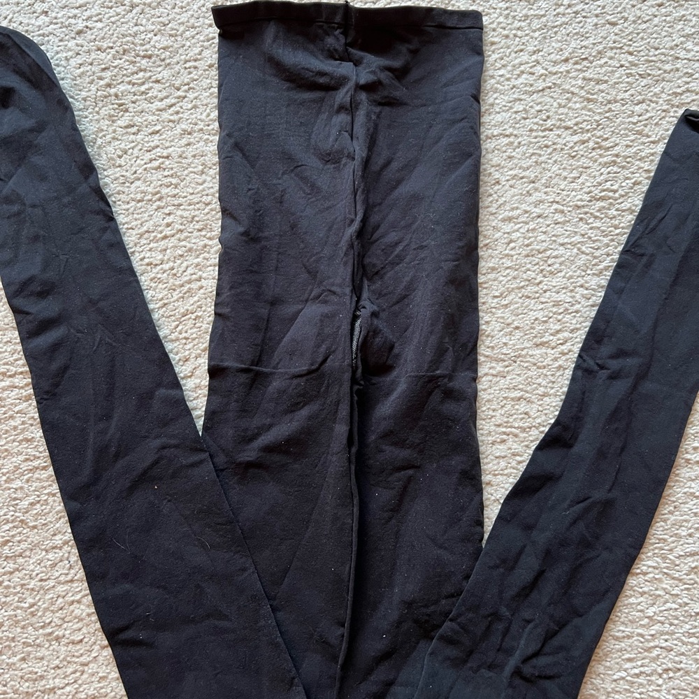 Women’s Solid Compression Black Tights Pantyhose … - image 2